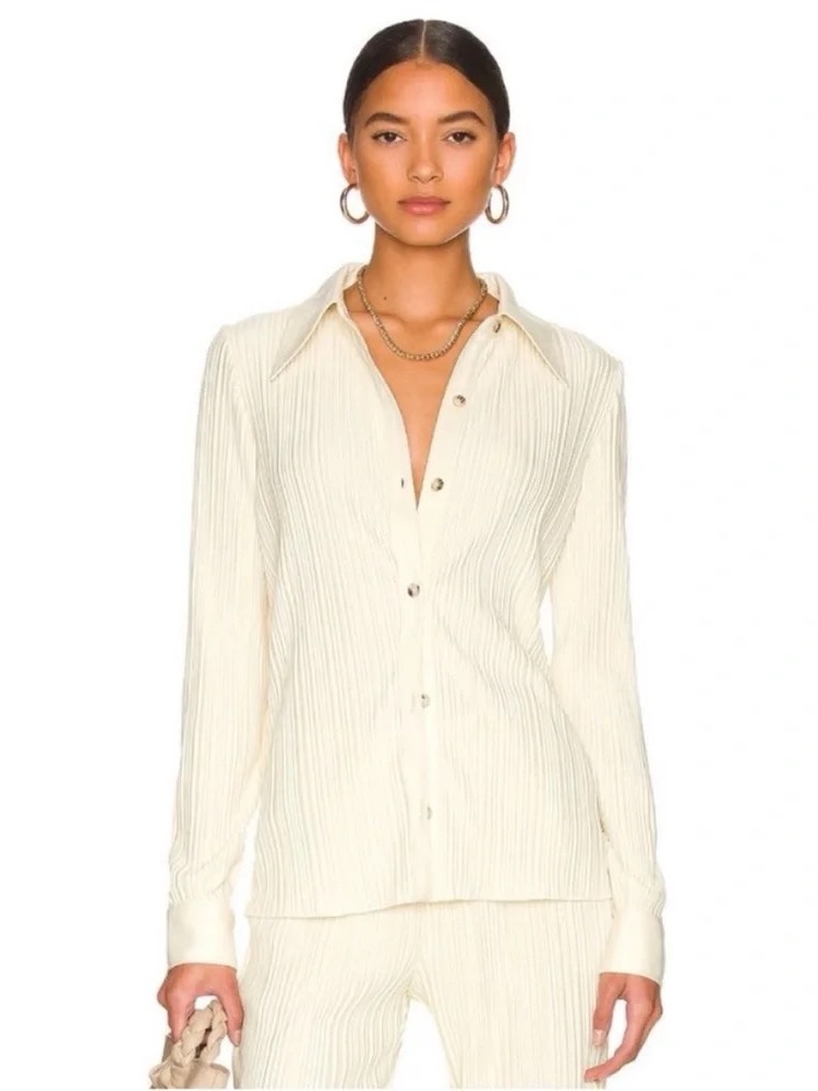 Anne Bing Nuri Ribbed Blouse